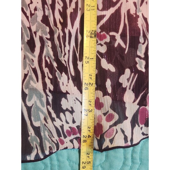 Lane Bryant Size 26/28 Purple Floral V-Neck Chiffon Long Sleeve Top w/Camisole‎ - Picture 9 of 9